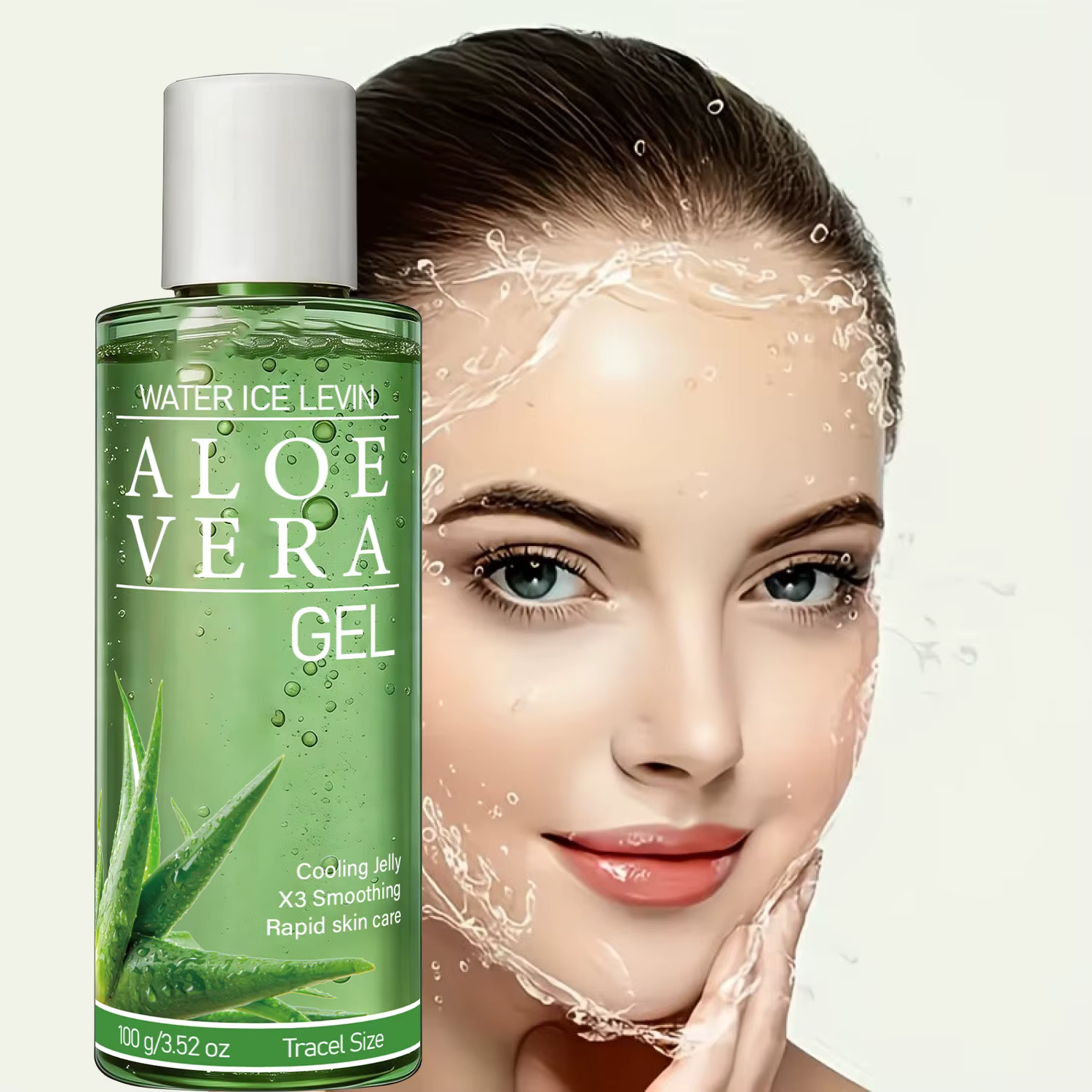 Gel d'aloe vera pur avec acide hyaluronique