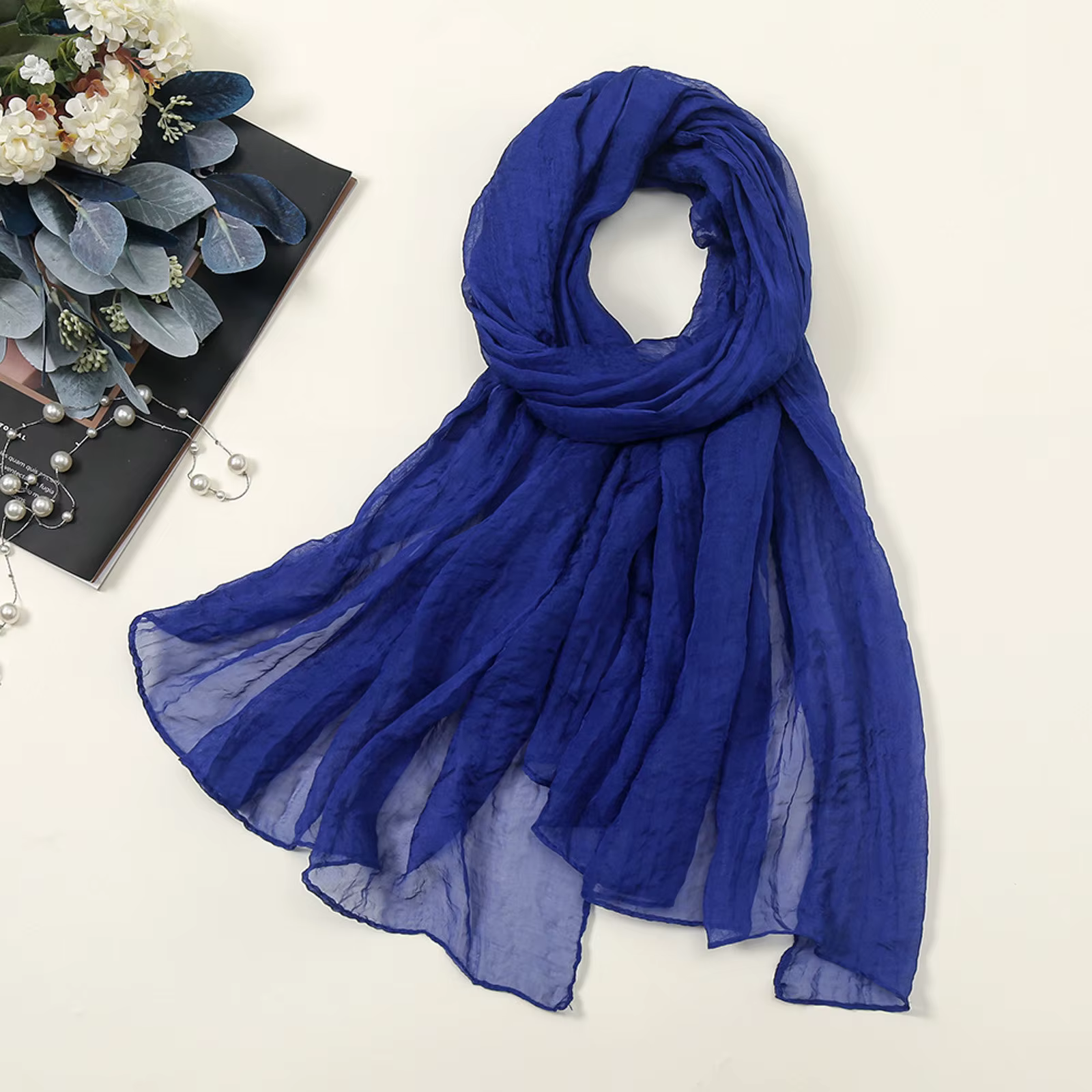Écharpe en mousseline de soie pour dames, châle, foulards, bandana, respirant, protection solaire, doux, solide, élégant, document, mode, hijabs