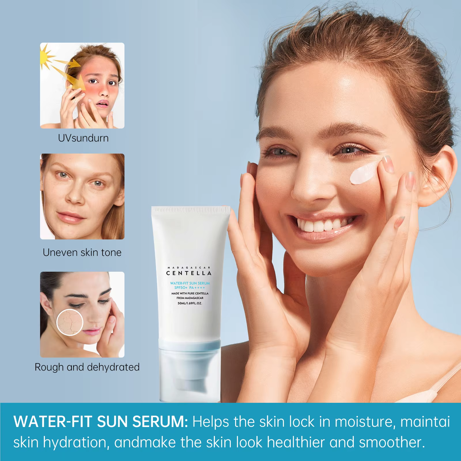 Crème solaire à l'acide hyaluronique