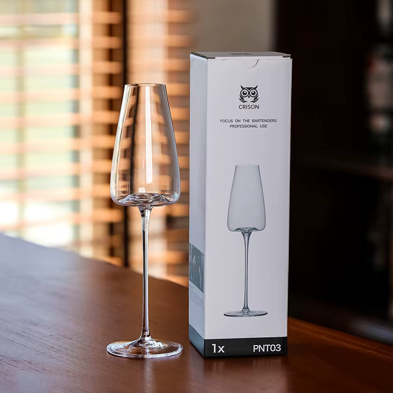 CRISON-Verres de Cocktail à Champagne en Forme de Flûte en Verre de Clip Ultra-Mince, Faits à la Main, pour ixde Mariage, PNT03