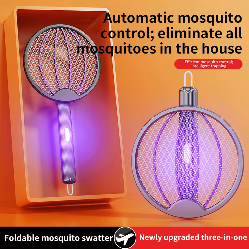 Tapette à moustiques électrique pliable 3 en 1, tueur de moustiques électrique, lampe anti-moustiques, Rechargeable, mural