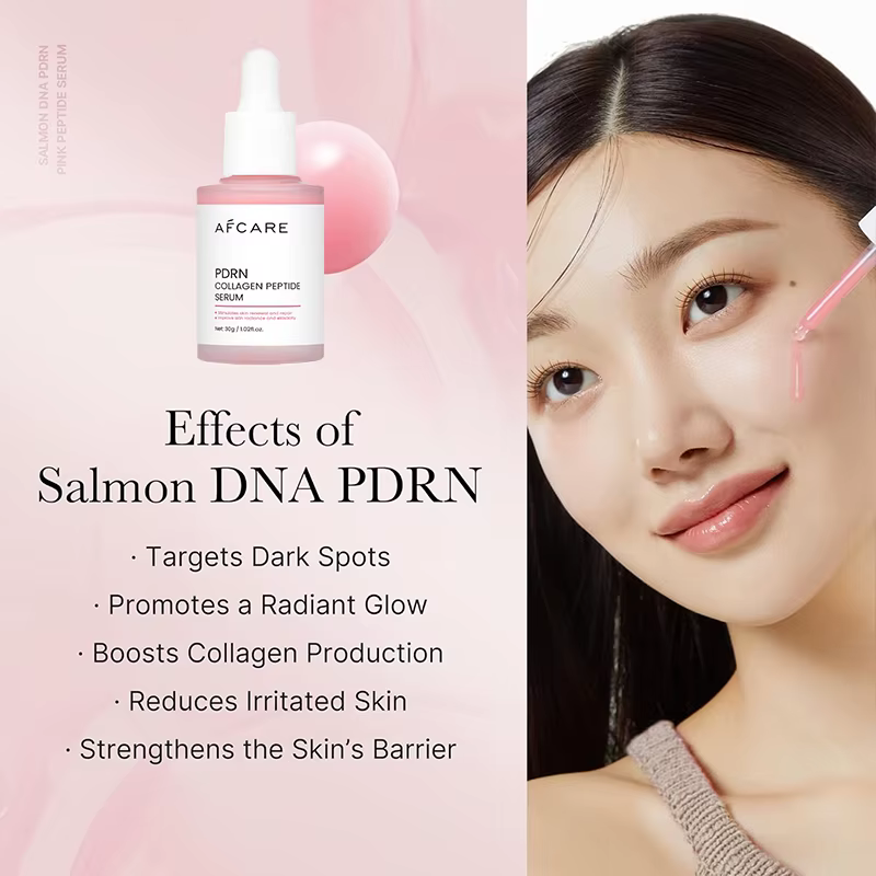 Le sérum pour le visage au peptide de collagène cible la peau terne augmente l'élasticité