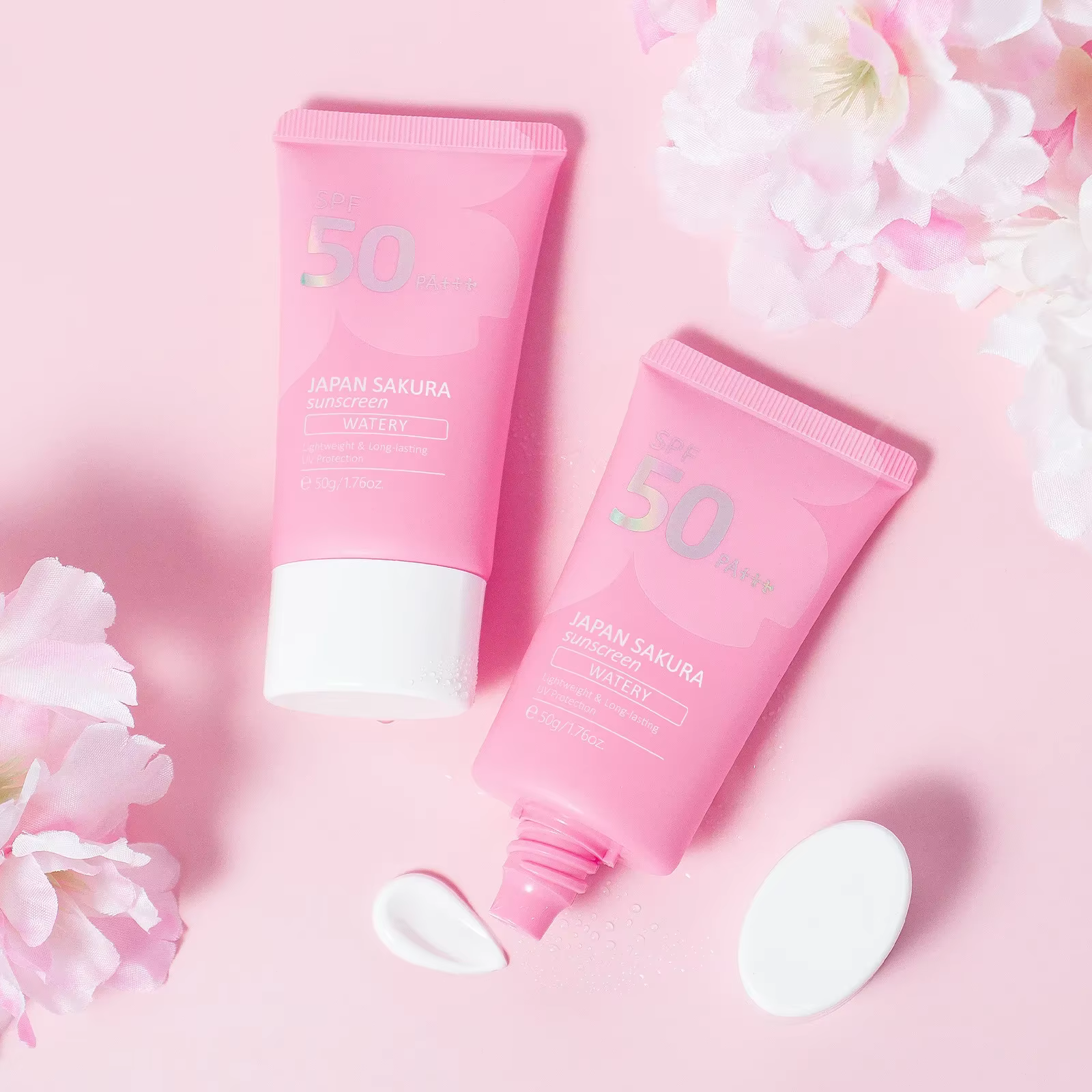 Crème solaire hydratante Laikou Sakura