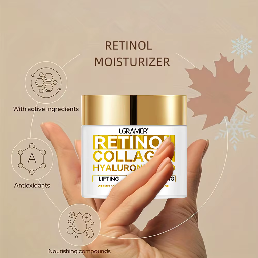 Rétinol Anti-âge crème pour le visage hydratant dissolvant de rides collagène acide hyaluronique crèmes soins de la peau cosmétique 30 & 60ML