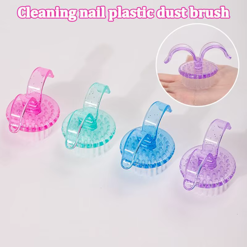 Brosses à ongles en plastique, gommage des mains, brosse de nettoyage des détails, dépoussiéreur, nettoyant pour Nail Art, manucure, outils poussoirs de cuticules
