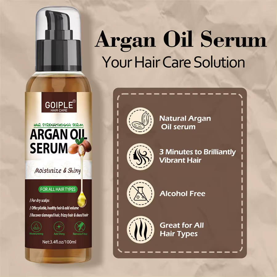Sérum à l'huile d'argan pour cheveux abîmés