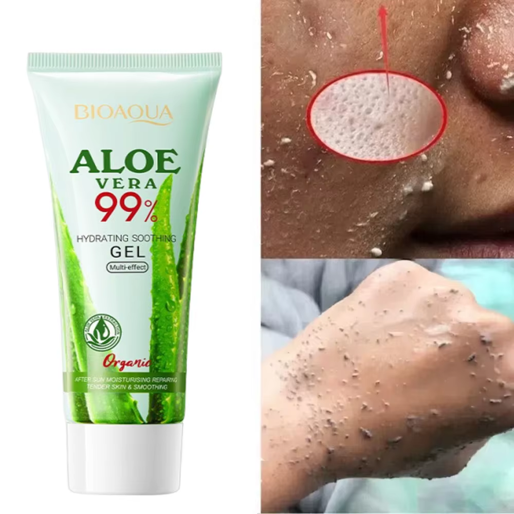 Gel exfoliant à l'aloe vera pour le visage