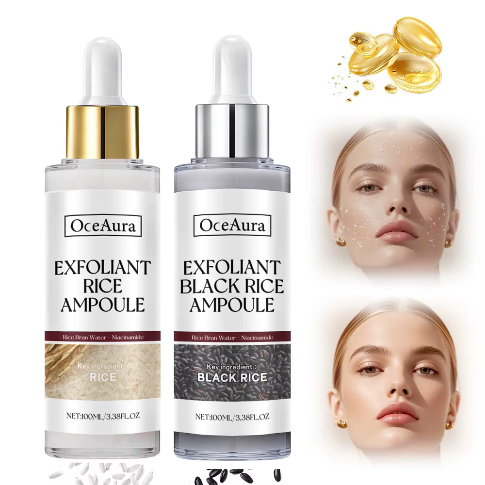 Essence exfoliante de riz noir et blanc