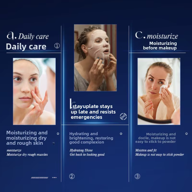 Masque facial hydratant et transparent à protéines micro moléculaires hydrate en profondeur