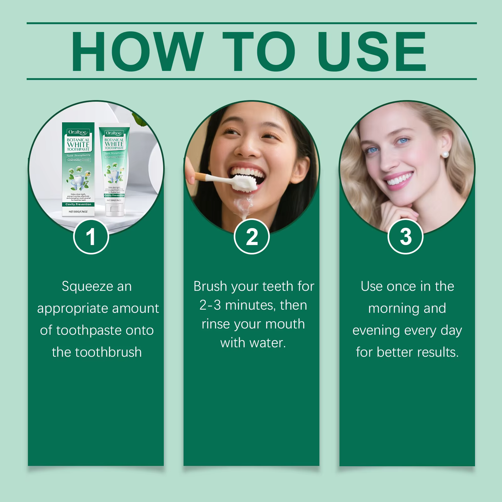 Dentifrice botanique à base de plantes, nettoie en profondeur les taches dentaires, prévient les caries, haleine fraîche longue durée