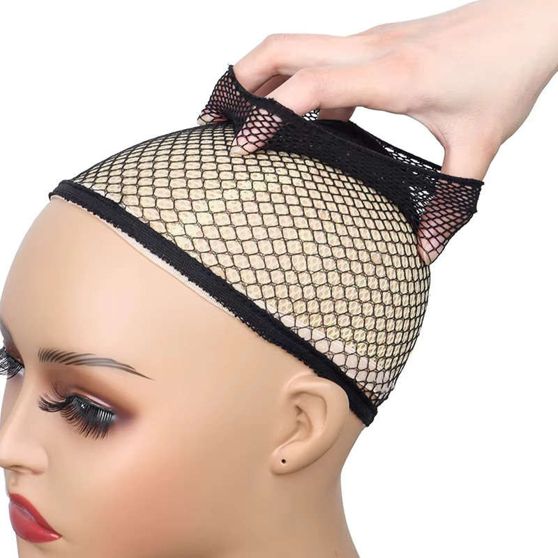 Filets à cheveux de bonne qualité en maille noire pour la confection de perruques, bonnets de perruque, filets pour perruques