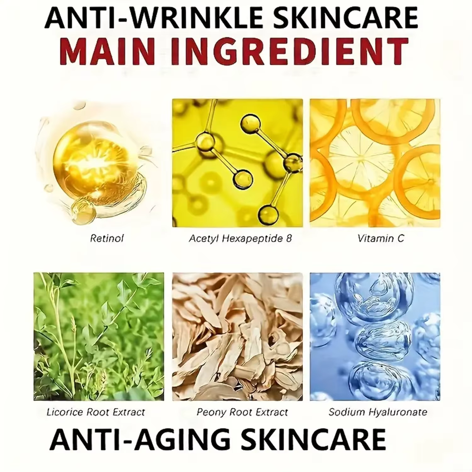 Crème anti-rides 6-en-1. Liftant