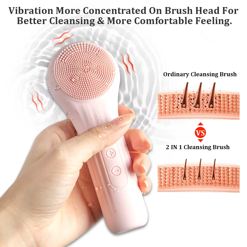 Brosse nettoyante faciale sonique étanche rechargeable