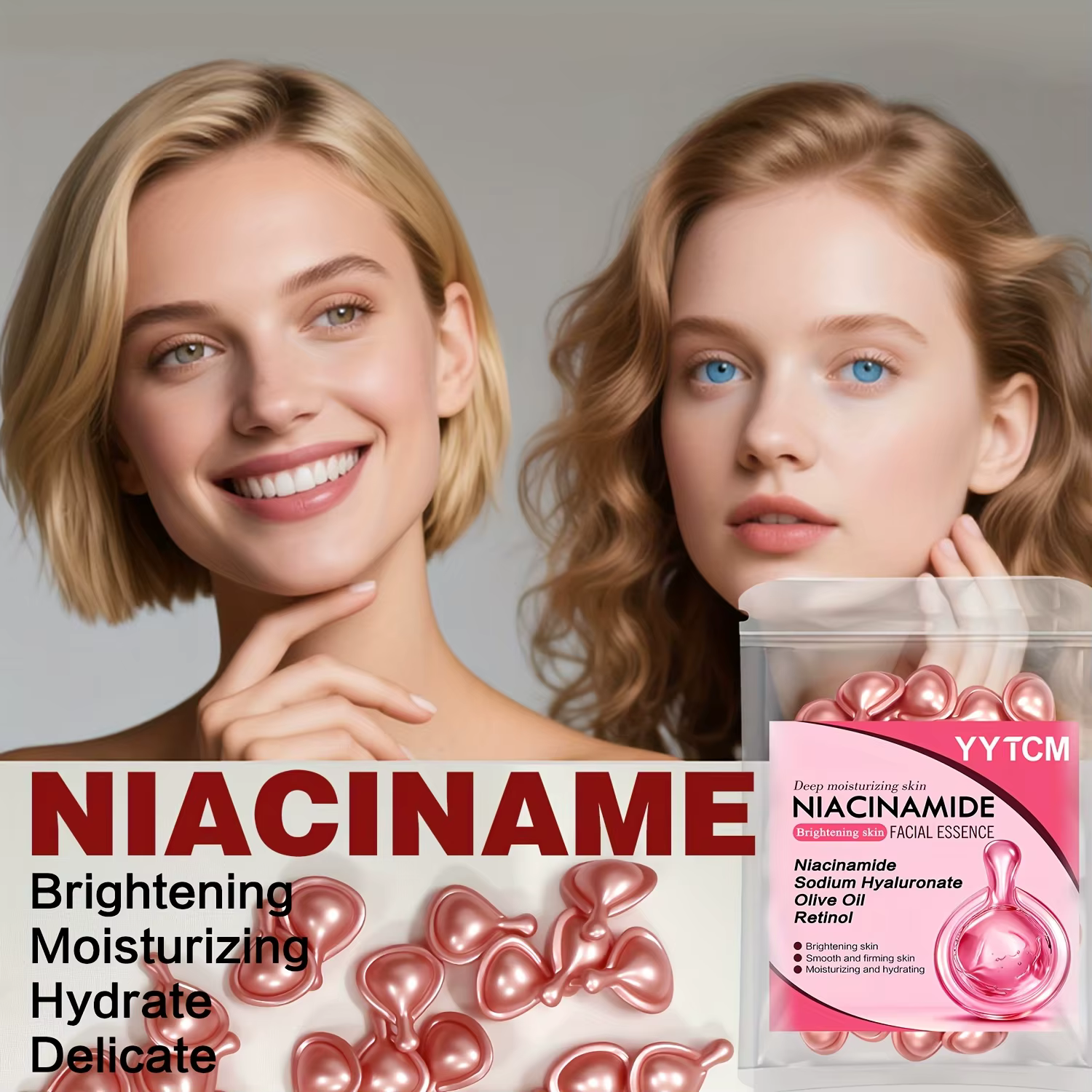Capsules d'essence faciale à la niacinamide