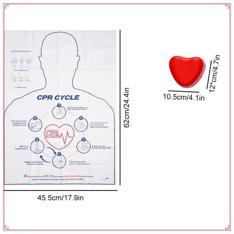 Modèle d'entraînement de CPR, Kit d'entraînement d'économie de CPR, outil de formation de premiers secours de compression de CPR, entraîneur de CPR mains uniquement