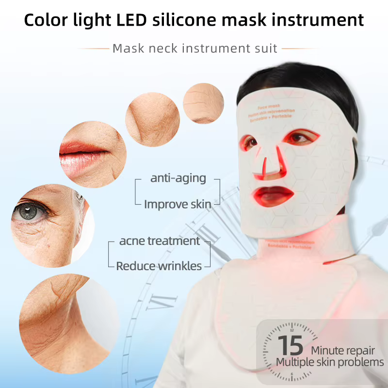 Masque Facial Led en Silicone