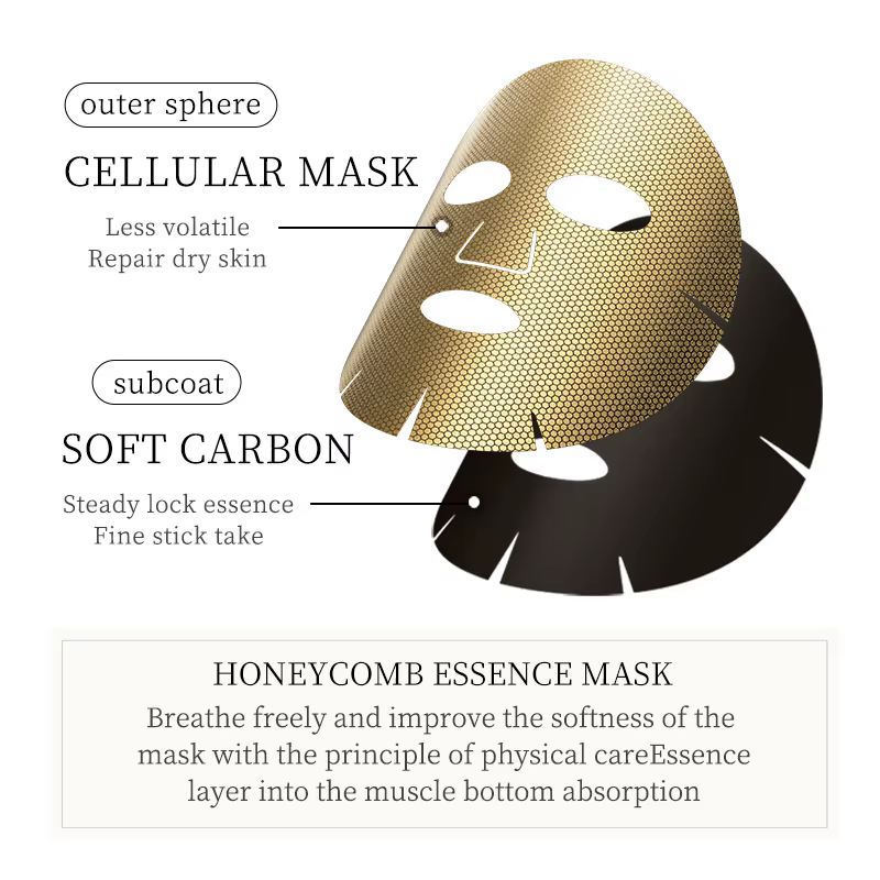10 pièces/ensemble SADOER 24K or hydratant masque Facial soin raffermissant nourrissant lisse rajeunissement visage