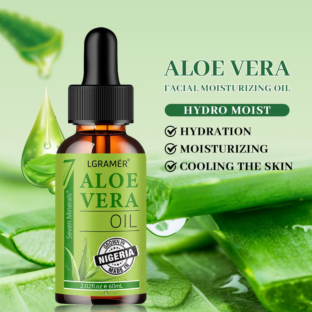 L'huile hydratante pour le visage à l'aloe vera maintient la peau humide tendre lisse pénètre profondément améliore la