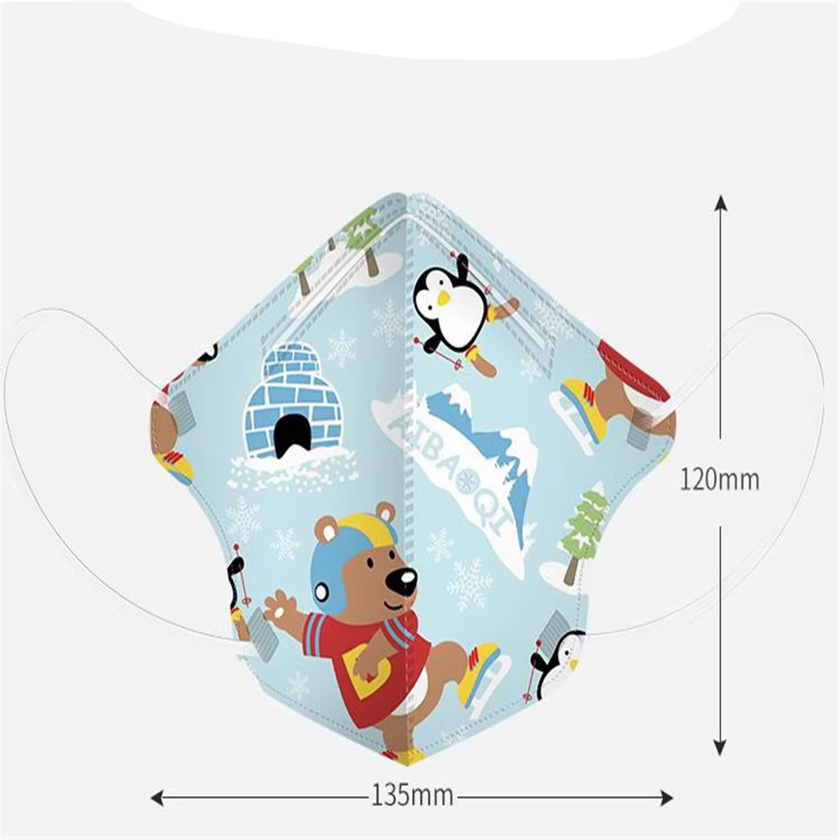 Masques faciaux jetables pour enfants, filtre 4lys, Anti-poussière, Anti-grippe, protection buccale respirante en tissu fondu, 100/50/10 pièces