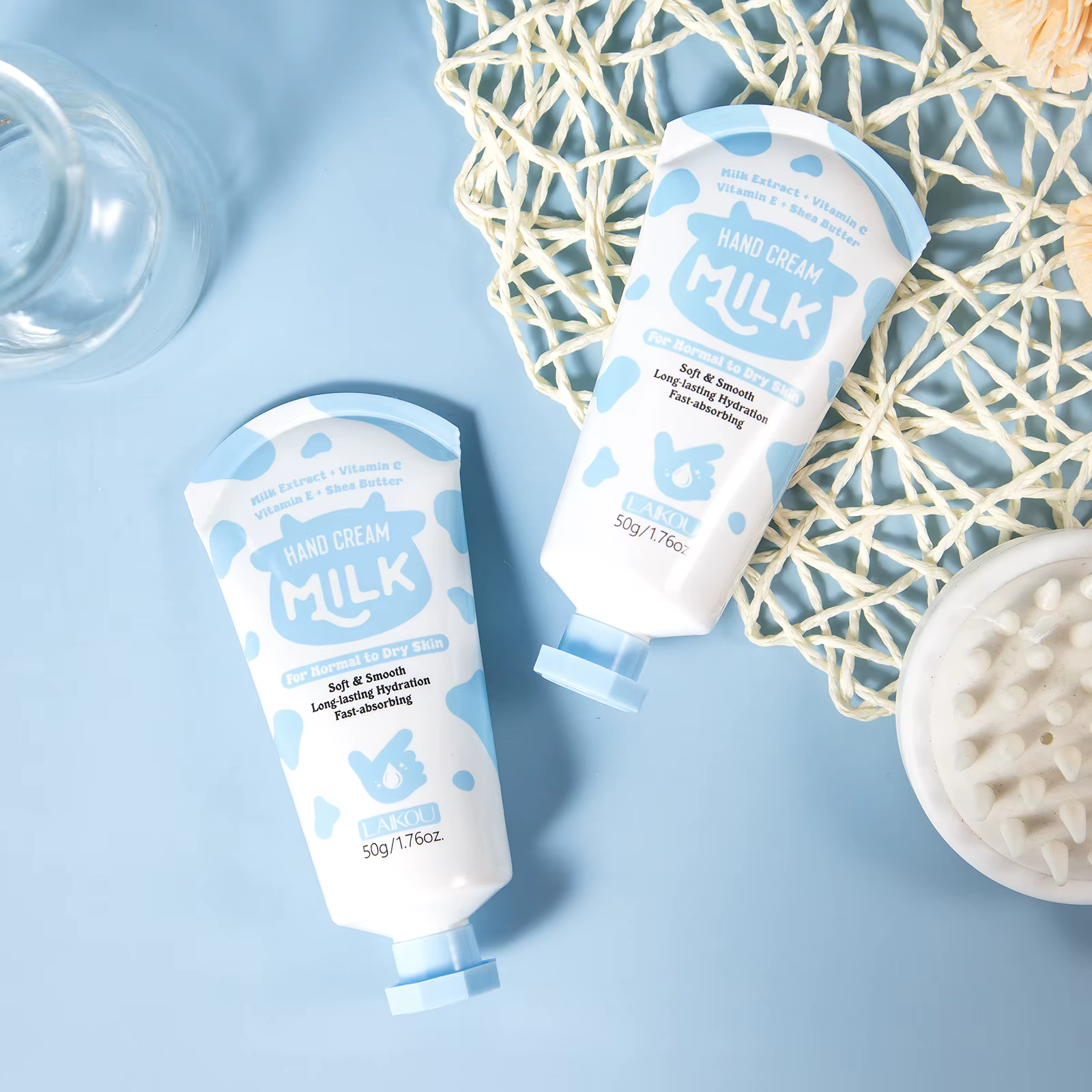 LAIKOU lait crème pour les mains hydratation intensive absorption rapide lissage réparation peau sèche craquelée vitamine C enrichi