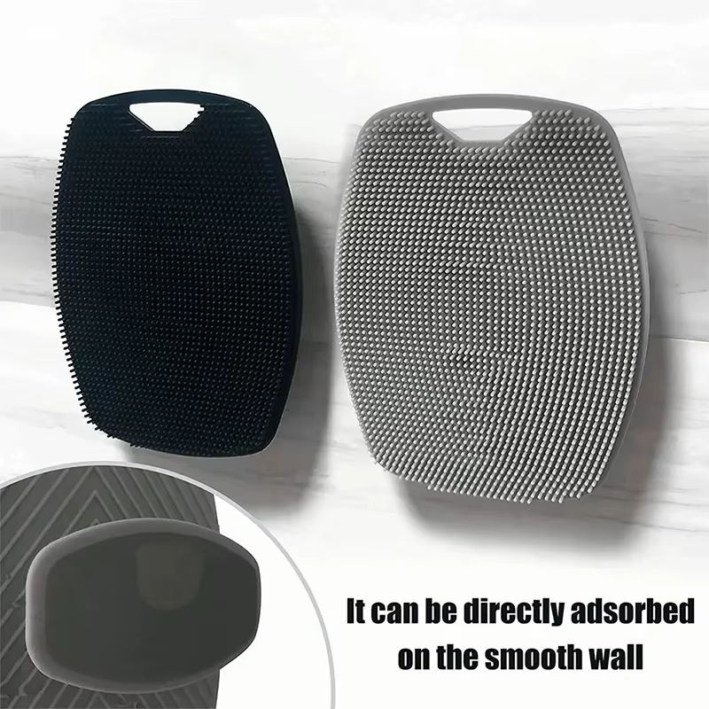 Brosse de douche exfoliante douce en silicone pour le corps