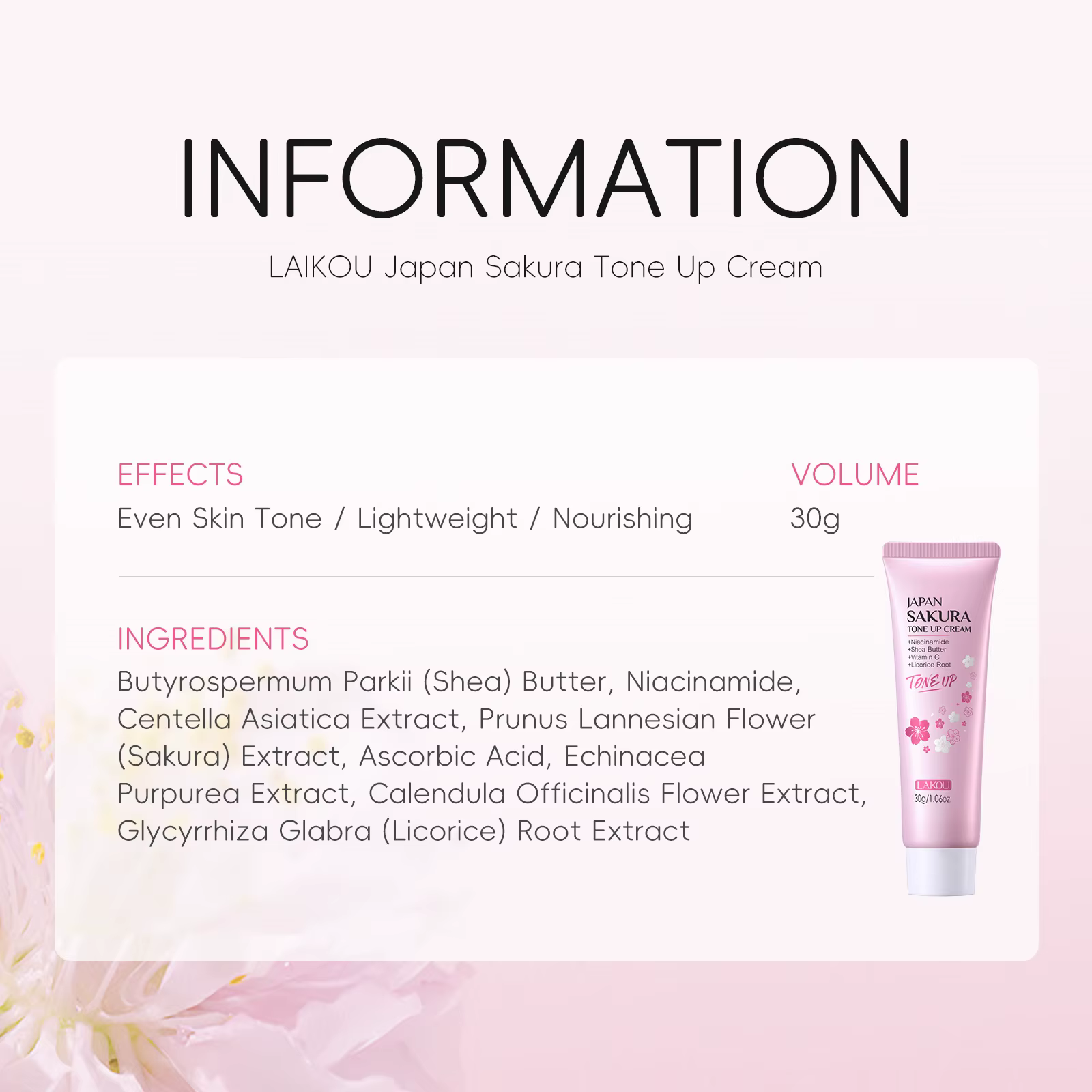 LAIKOU fleur de cerisier Suyan crème hydratante paresseux