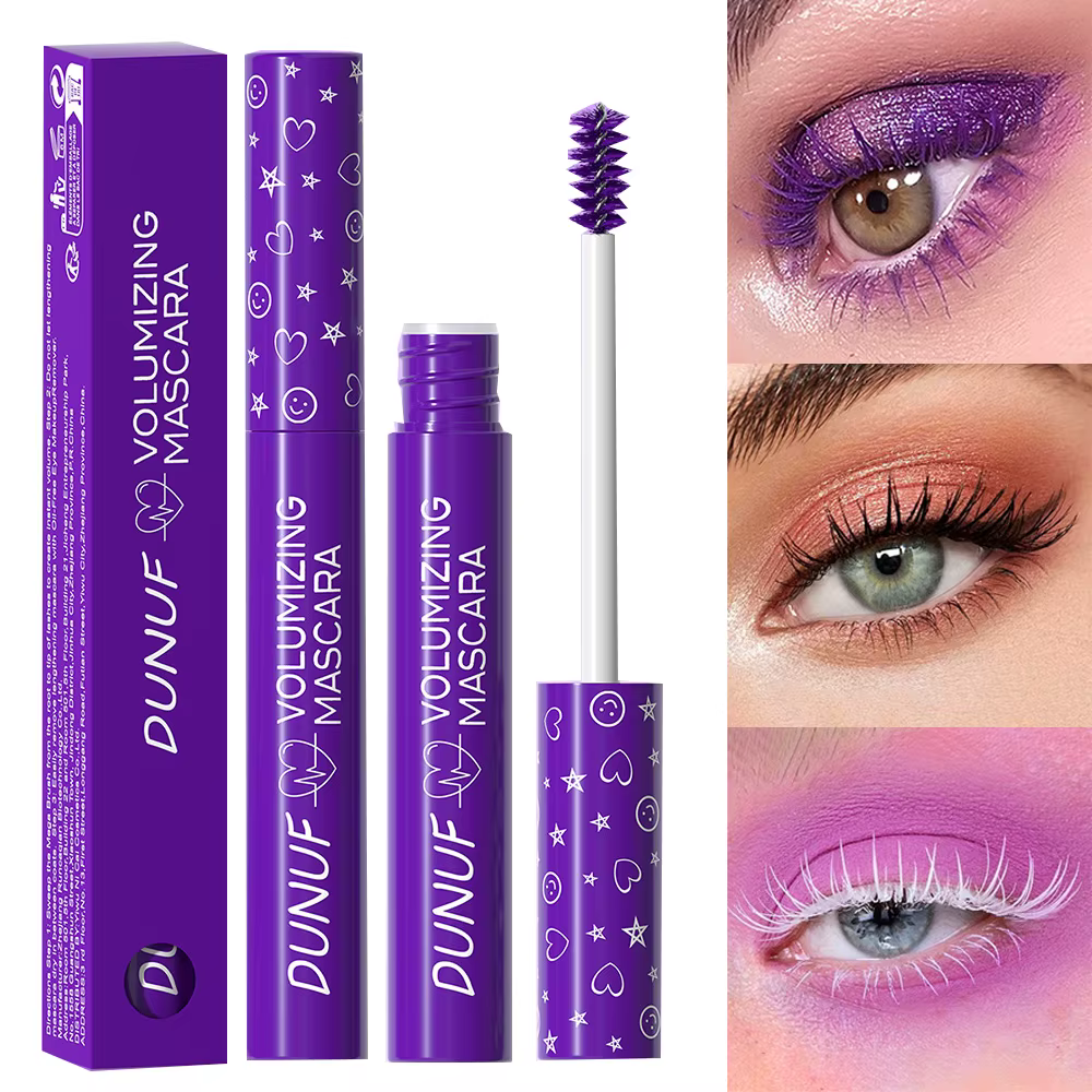 Mascara bouclé coloré imperméable à l'eau séchage rapide Extension de cils cils multicolores maquillage durable Mascara blanc imperméable