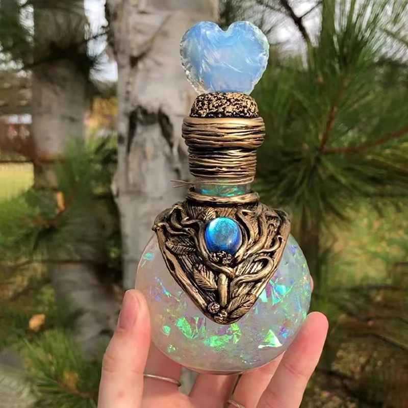 Bouteille de potion magique décorative en résine, artisanat créatif, ornement pour la maison, le jardin et la décoration d'étagères, idée cadeau