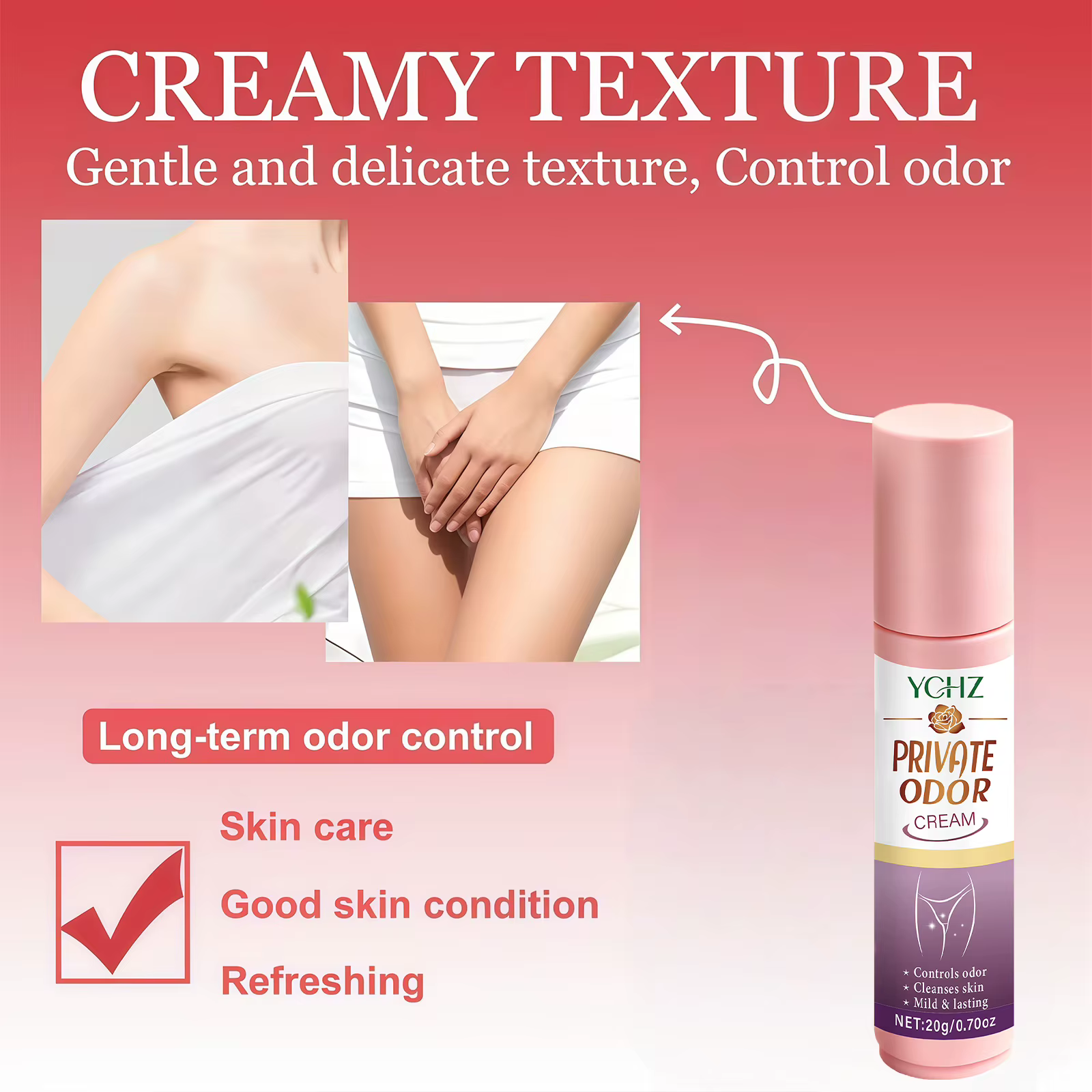 Crème Intime pour Femmes, Déodorant pour Sous-vêtements Féminins Parfum Frais, Produit d'Hygiène Personnelle pour Sous-vêtements - 20G