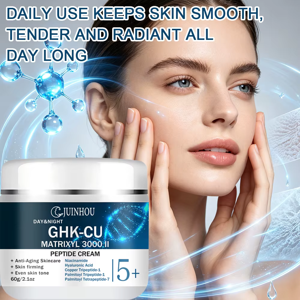 Crème Visage Hydratation Intense JUINHOU au Tripeptide de Cuivre & Matrixyl 3000 II – Répare la Barrière Cutanée et Illumine le Teint