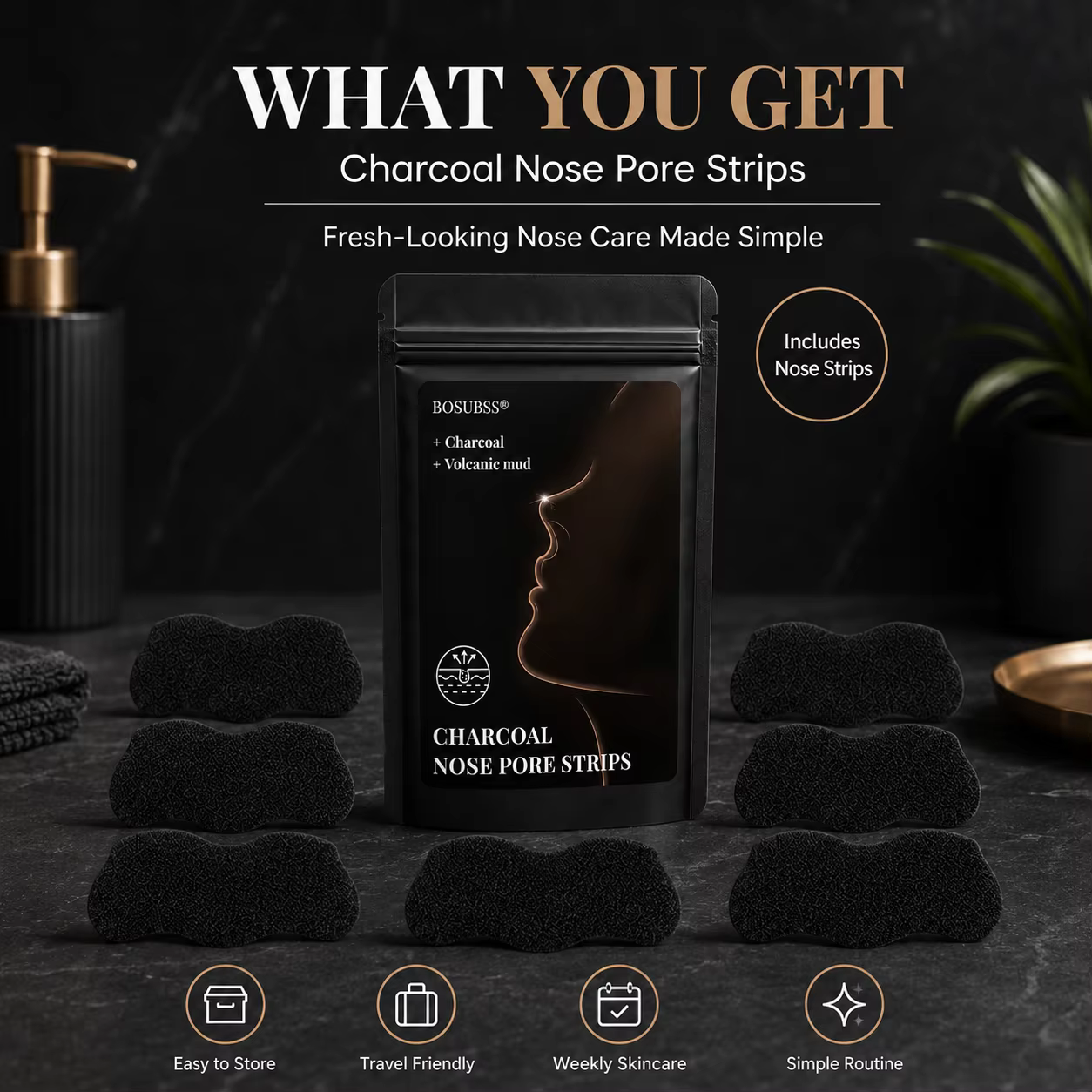 10/30 Bandes de soin au charbon pour le nez