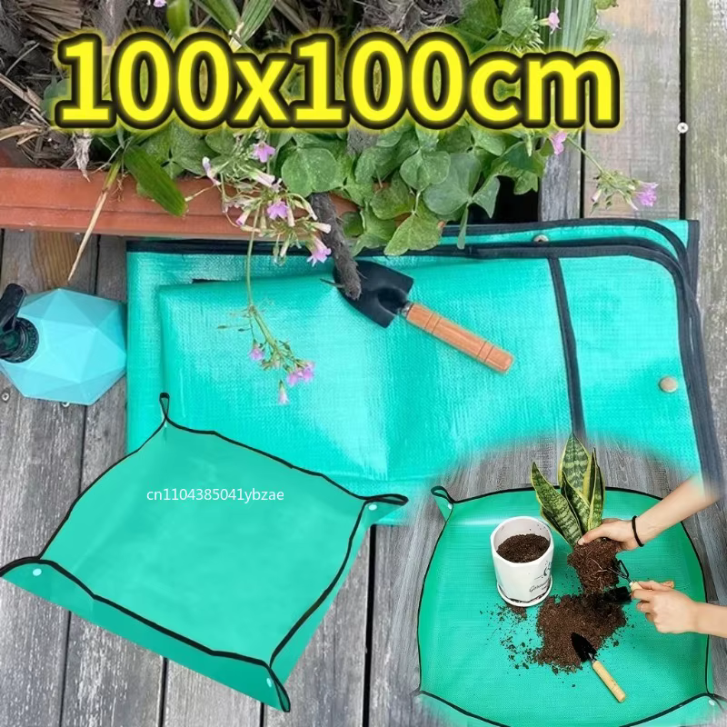 Tapis de jardinage carré pour plantes, imperméable, pour la transplantation de Pots de fleurs, tapis d'empotage pliable, bâche Anti-salissure