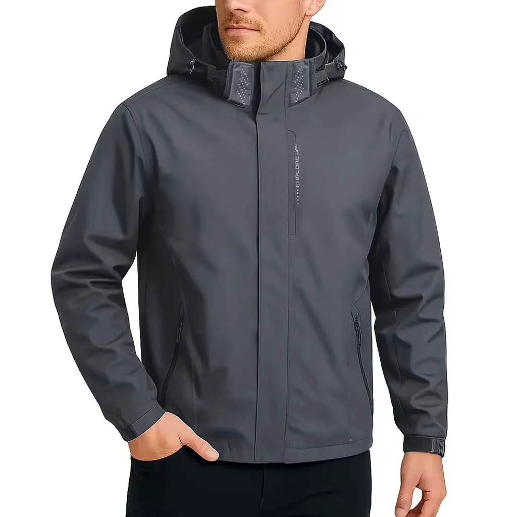 Veste de pluie imperméable à capuche pour homme, légère et coupe-vent, idéale pour la randonnée, le cyclisme et les tenues décontractées