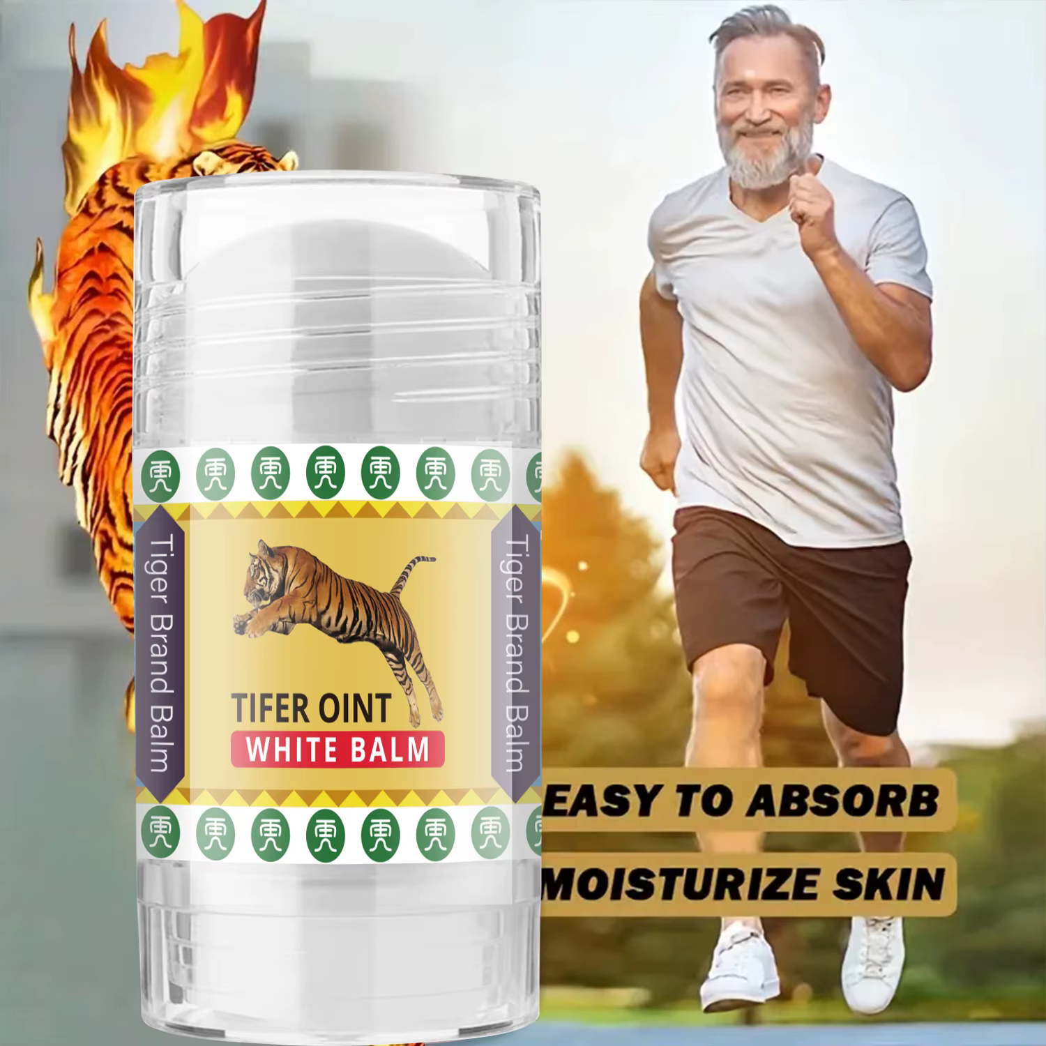 Bâton de crème de massage corporel Tiger