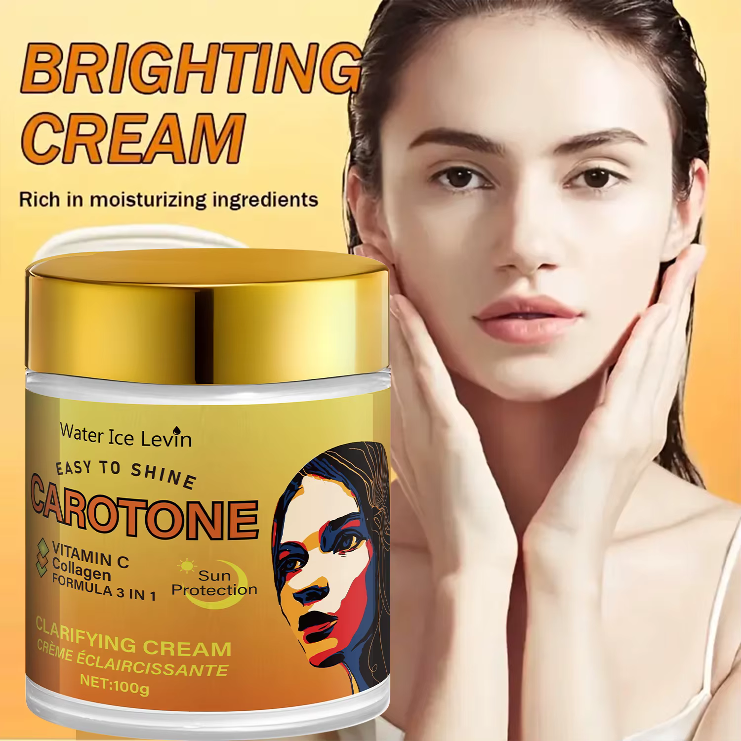 Crème visage riche en bêta-carotène