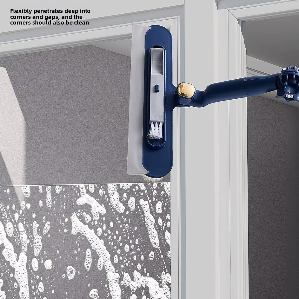 Nettoyeur de vitres réglable en plastique, conception ergonomique, pour fenêtres en hauteur, efficace comme un balai à vitres