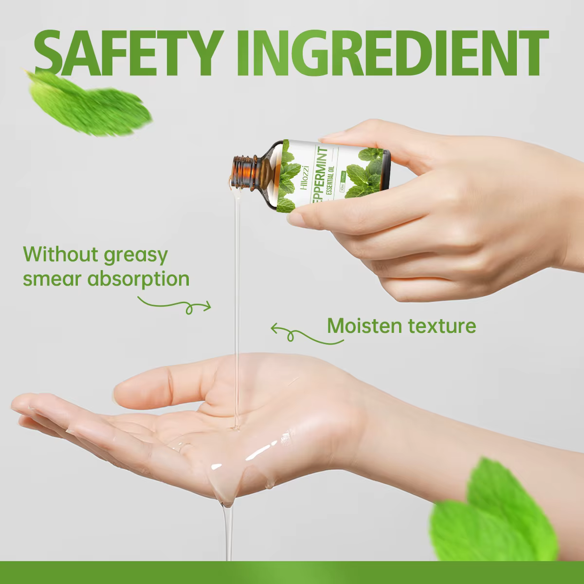 100 ml/60 ml/30 ml huile essentielle de menthe poivrée hydratante multifonctionnelle