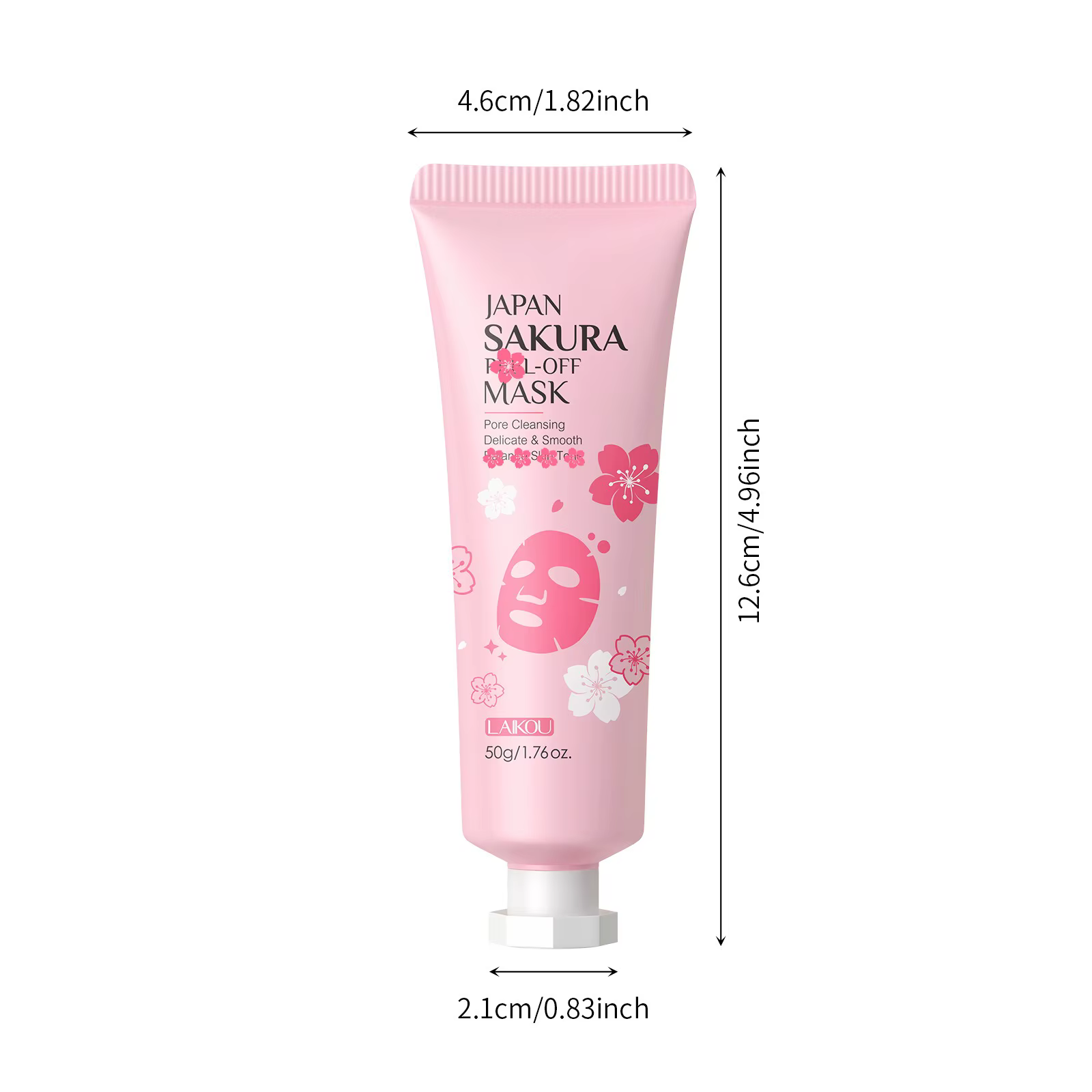 1/2count Japon Sakura masque détachable 50g résidus cosmétiques de nettoyage en profondeur