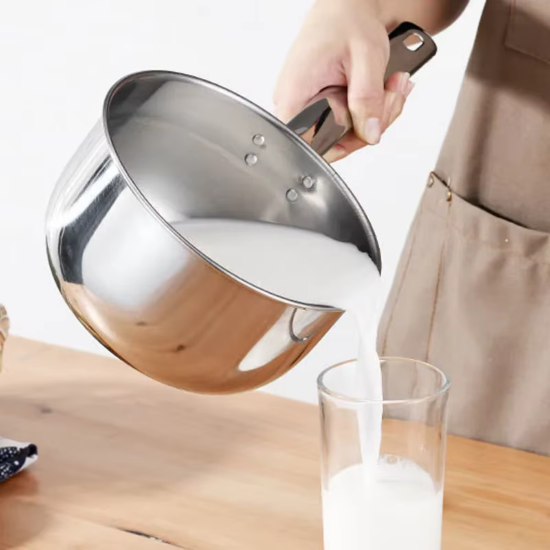 Poêle à Suop Antiarina en Acier Inoxydable avec Poignée, Marmite à Lait, Marmite Chaude, Outils Ménagers, Ustensiles de Cuisine