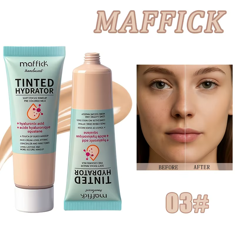 Base de Teint Teintée Lissante Effet Flou Pores et Ridules Estompés Imperméable Résistante à la Transpiration Légère Fini Naturel