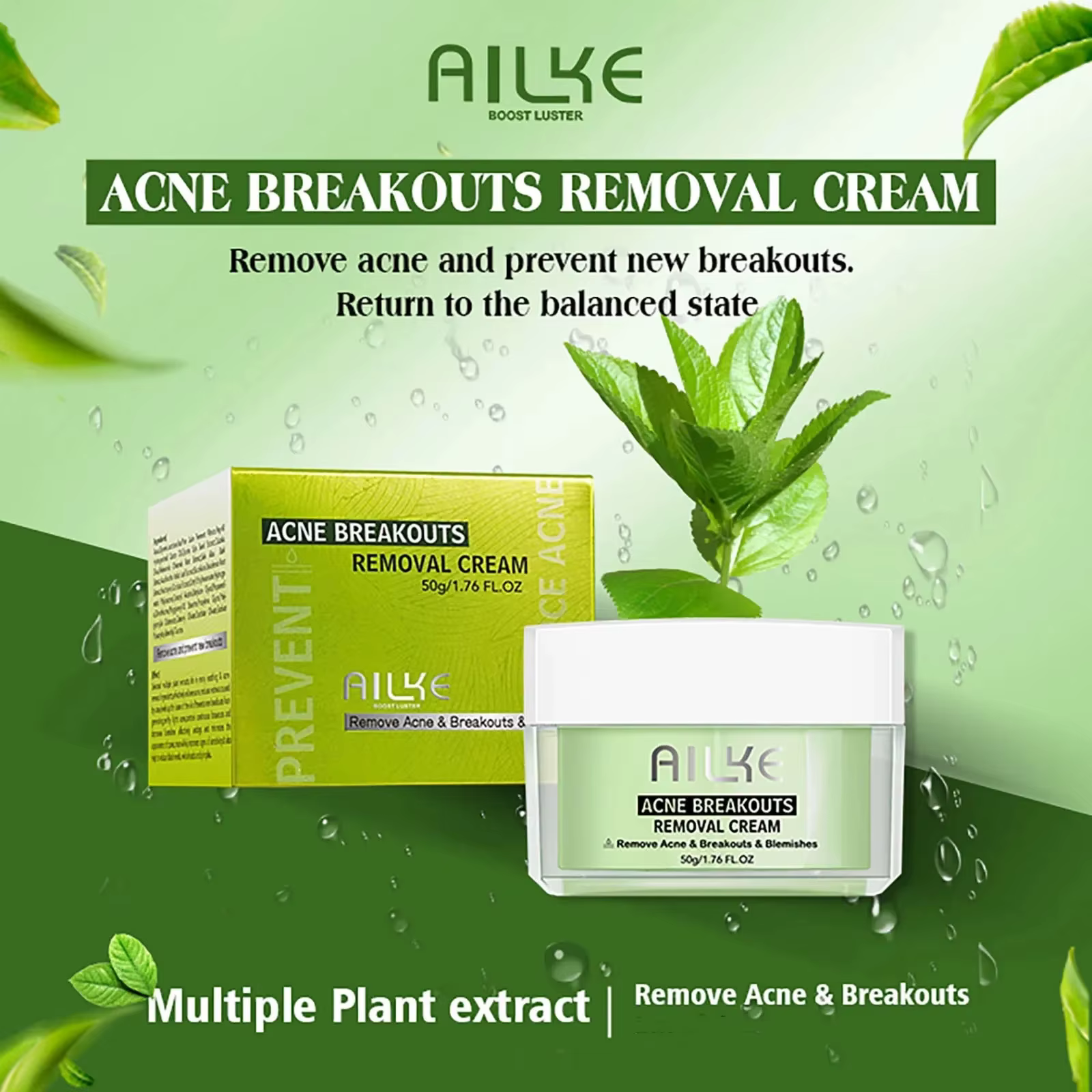 Ensemble de soins du visage anti-acné biologique AILKE