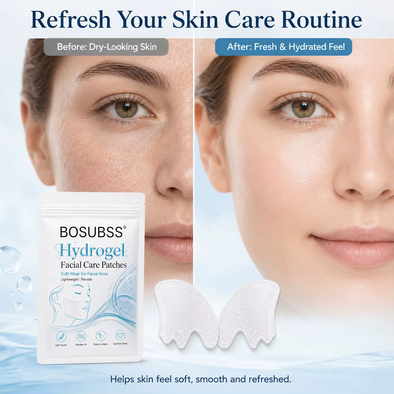 1 Paire de Patchs Hydrogel pour le Soin du Visage