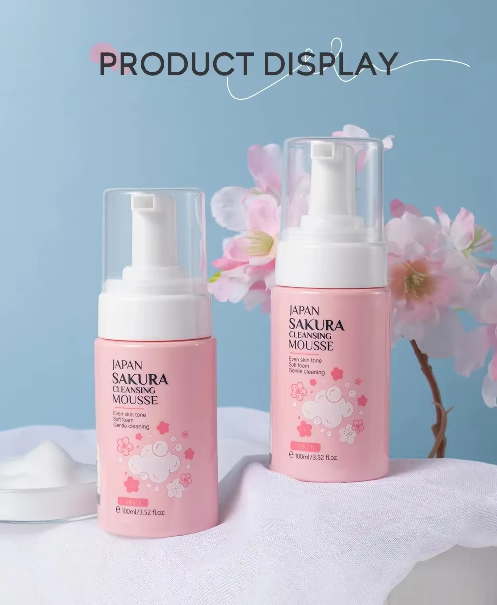 LAIKOU Japan Sakura Mousse Nettoyante Douce pour le Visage