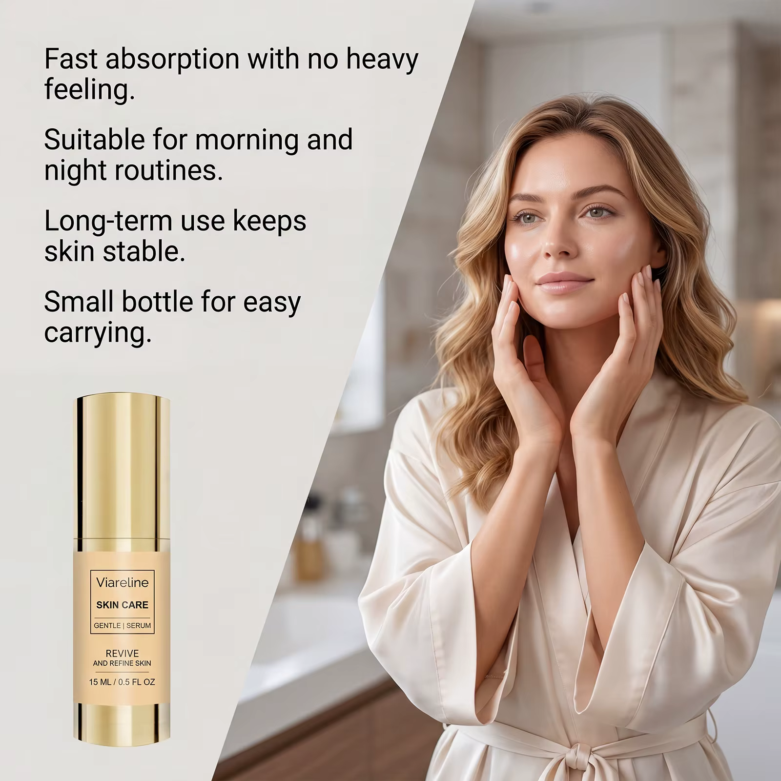 Sérum Visage Éclatant Léger Hydratant Unifiant le Teint Atténue les Taches Sombres Tous Types de Peau Anti-Teint Terne Essence Faciale Hydratante
