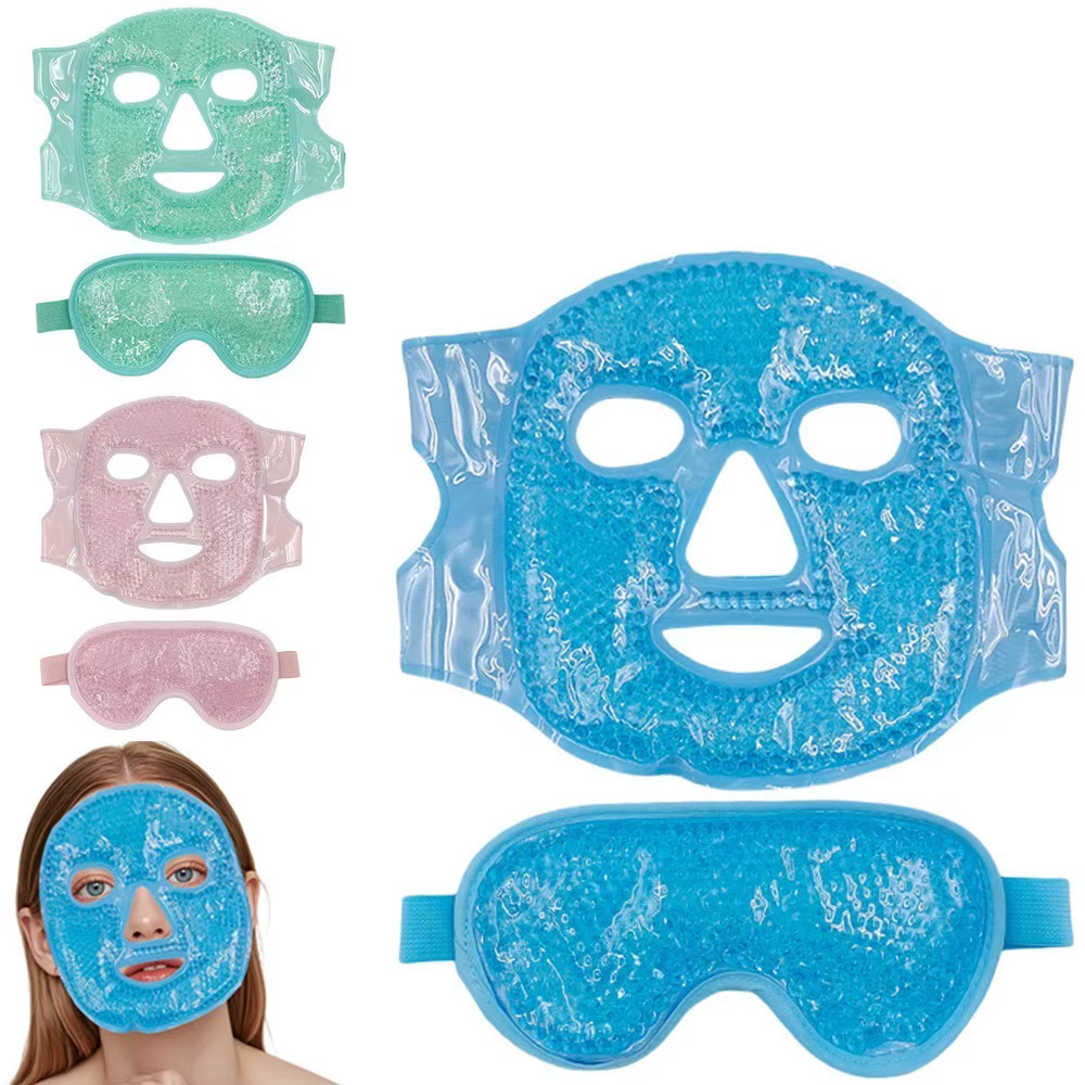 Lot de 2 masques oculaires en gel réfrigérant