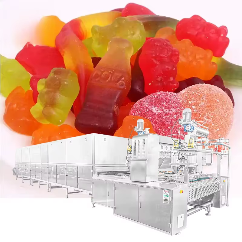 Ligne de production entièrement automatique de bonbons mous au caramel et à la menthe, de taffies et de toffee au lait, personnalisable à petite échelle