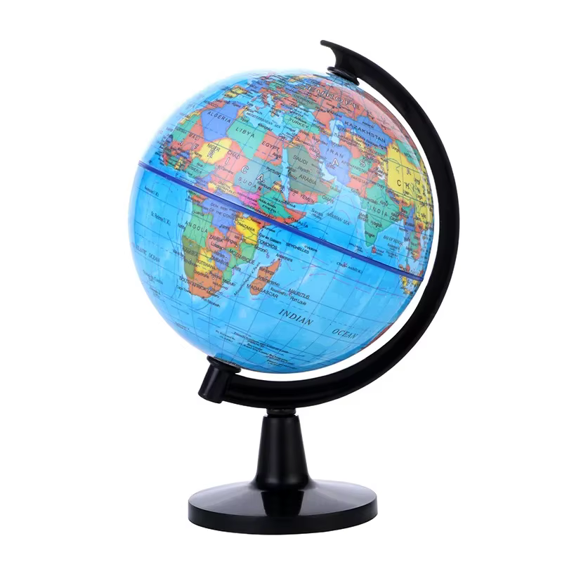Globe éducatif pour l'enseignement, carte du monde anglaise HD avec 360, 1 pièce °   Rotation, outil d'apprentissage de la géographie de bureau standard