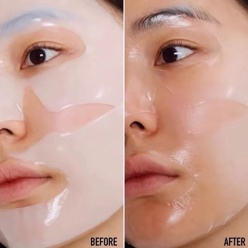Lot de 10 masques faciaux coréens au collagène anti-rides – Atténue les ridules