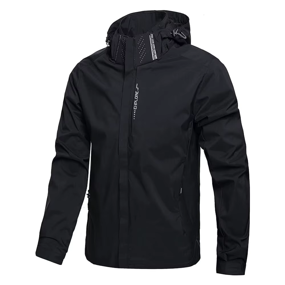 Veste de pluie imperméable légère pour hommes, imperméable d'extérieur à capuche, veste coupe-vent de randonnée, vestes d'escalade en plein air