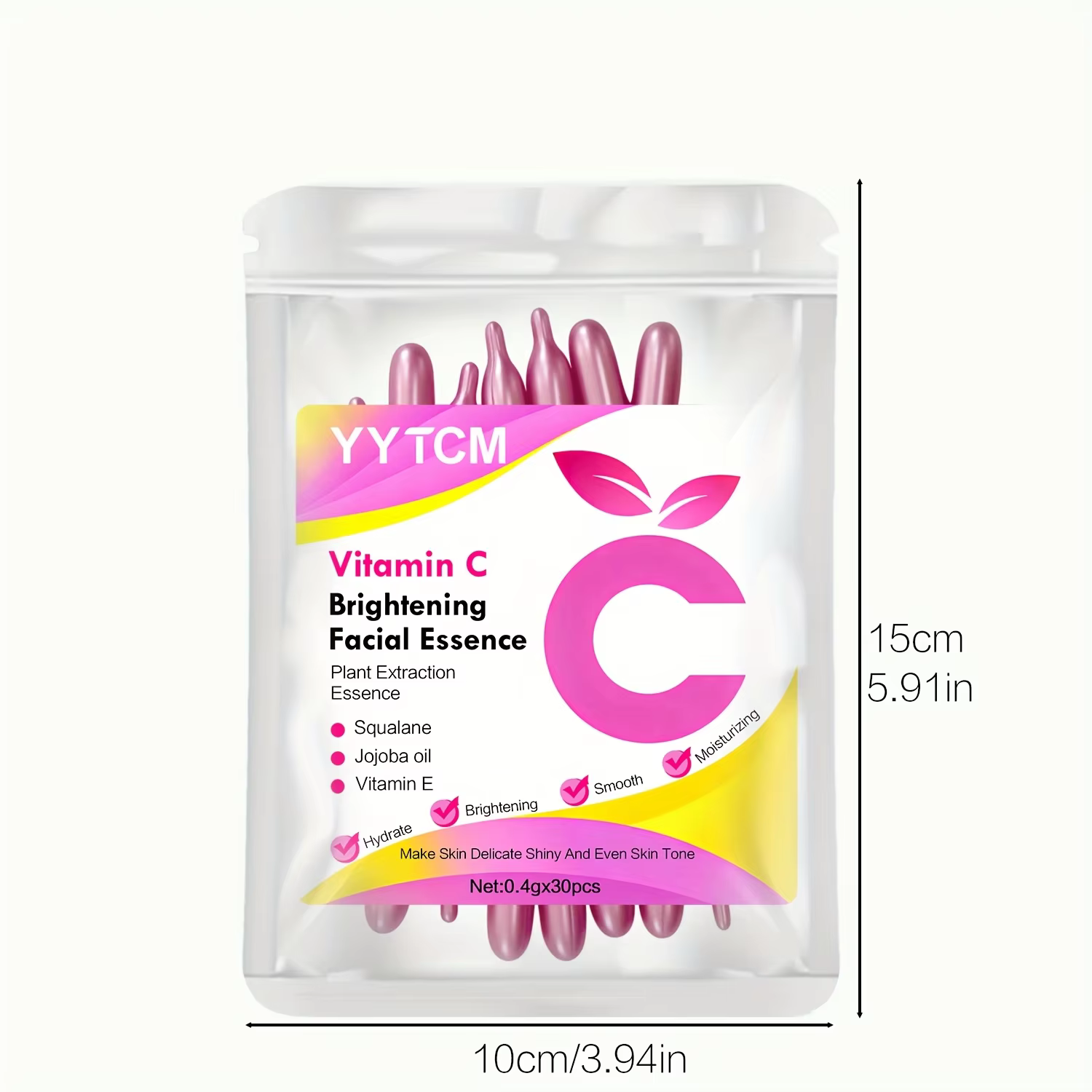 Essence en capsules éclaircissante et hydratante à la vitamine C